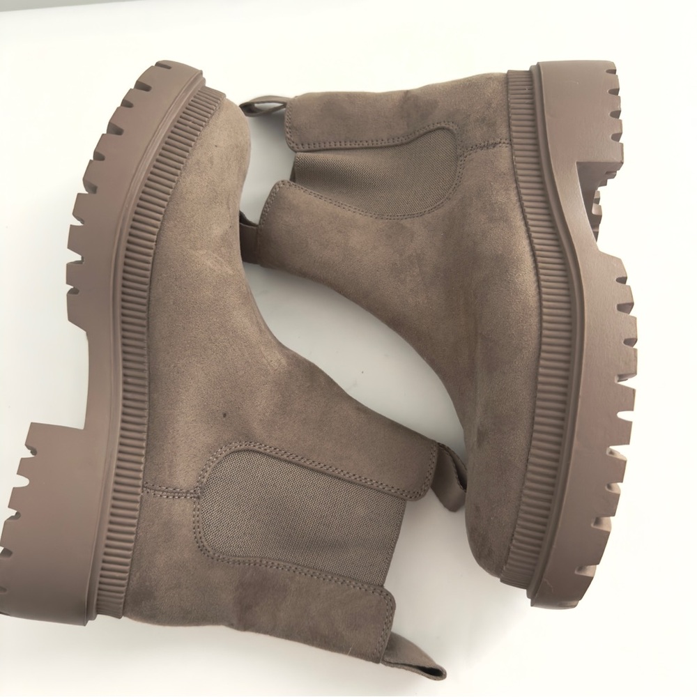 H&M Sueded Pull On Booties Sz 40 - Picture 8 of 12